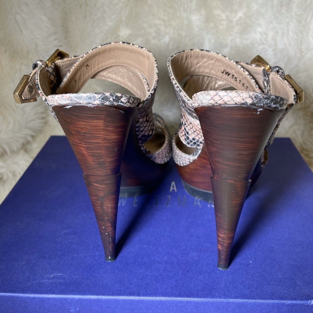 Stuart Weitzman Fuax Python Heels - image 3